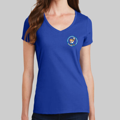 Women's Fan Favorite V Neck Tee - Jydstrup School Logo Thumbnail