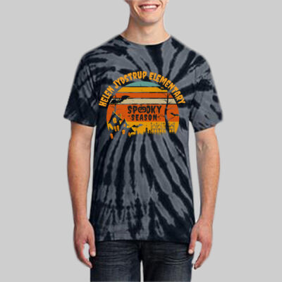 Adult Tie-Dye T-Shirt - Fall Holidays - Haunted House Thumbnail
