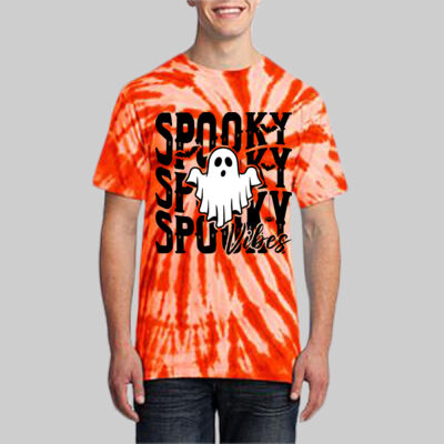Adult Tie-Dye T-Shirt - Fall Holidays - Spooky Vibes Thumbnail