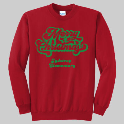Adult Crewneck - Winter - Merry Christmas Green Thumbnail
