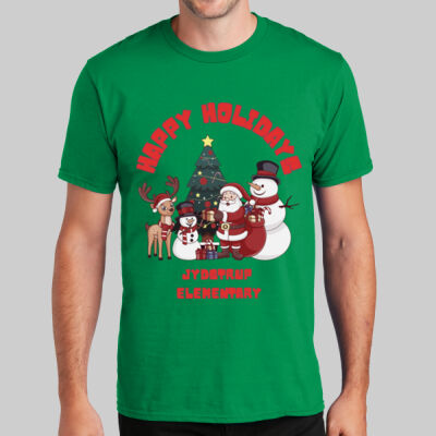 Adult T-Shirt - Winter - Happy Holidays Red Thumbnail