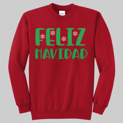 Adult Crewneck - Winter - Feliz Navidad Green Thumbnail