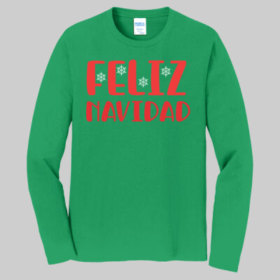 Adult Long Sleeve Shirt - Winter - Feliz Navidad Red Thumbnail