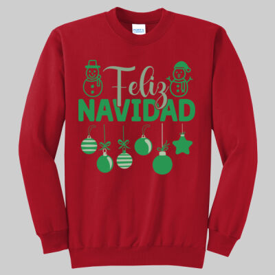 Adult Crewneck - Winter - Feliz Navidad Green Thumbnail