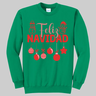 Adult Crewneck - Winter - Feliz Navidad Red Thumbnail